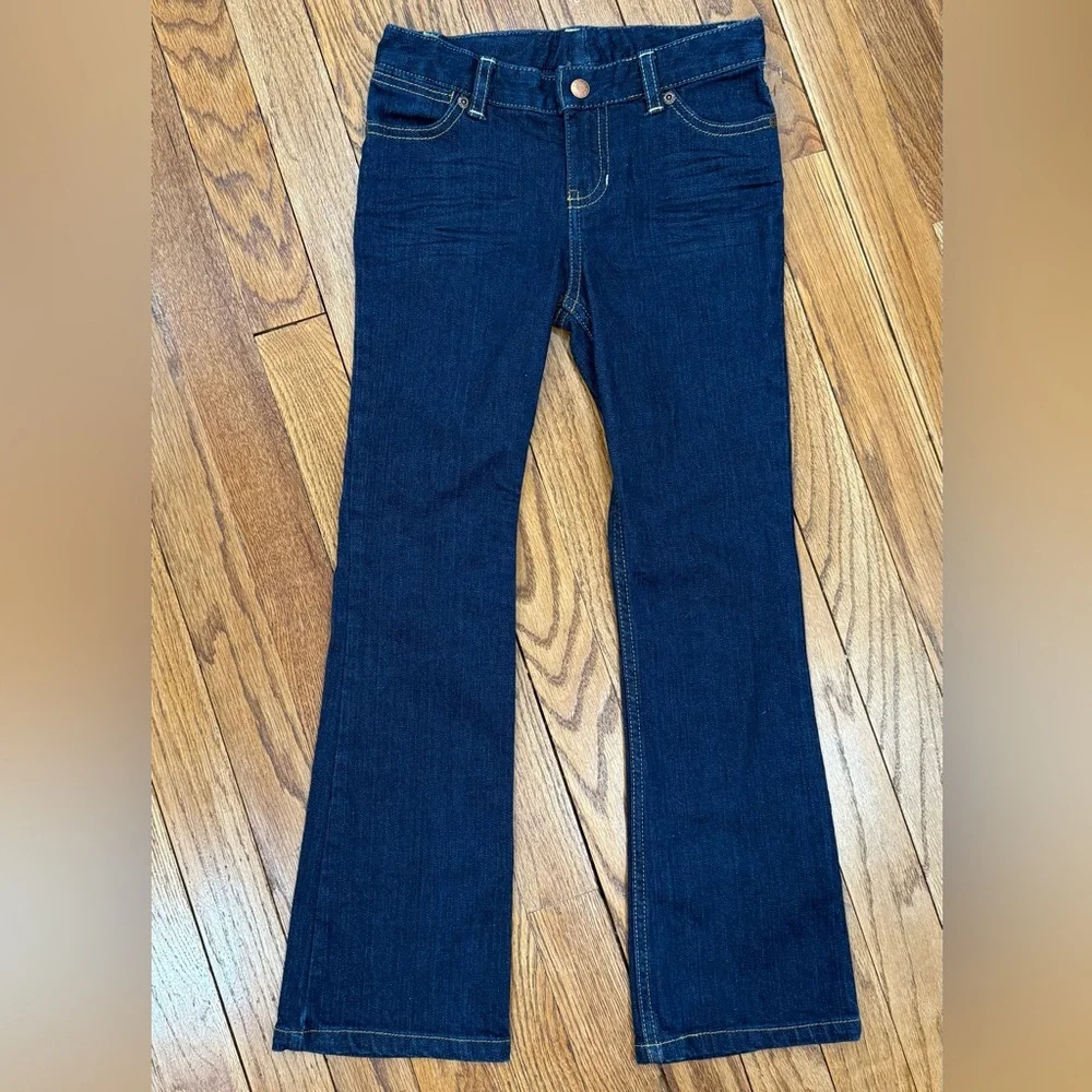 Ralph Lauren Girls Dark Wash Straight Leg Jeans Size 6X Classic Denim Vintage